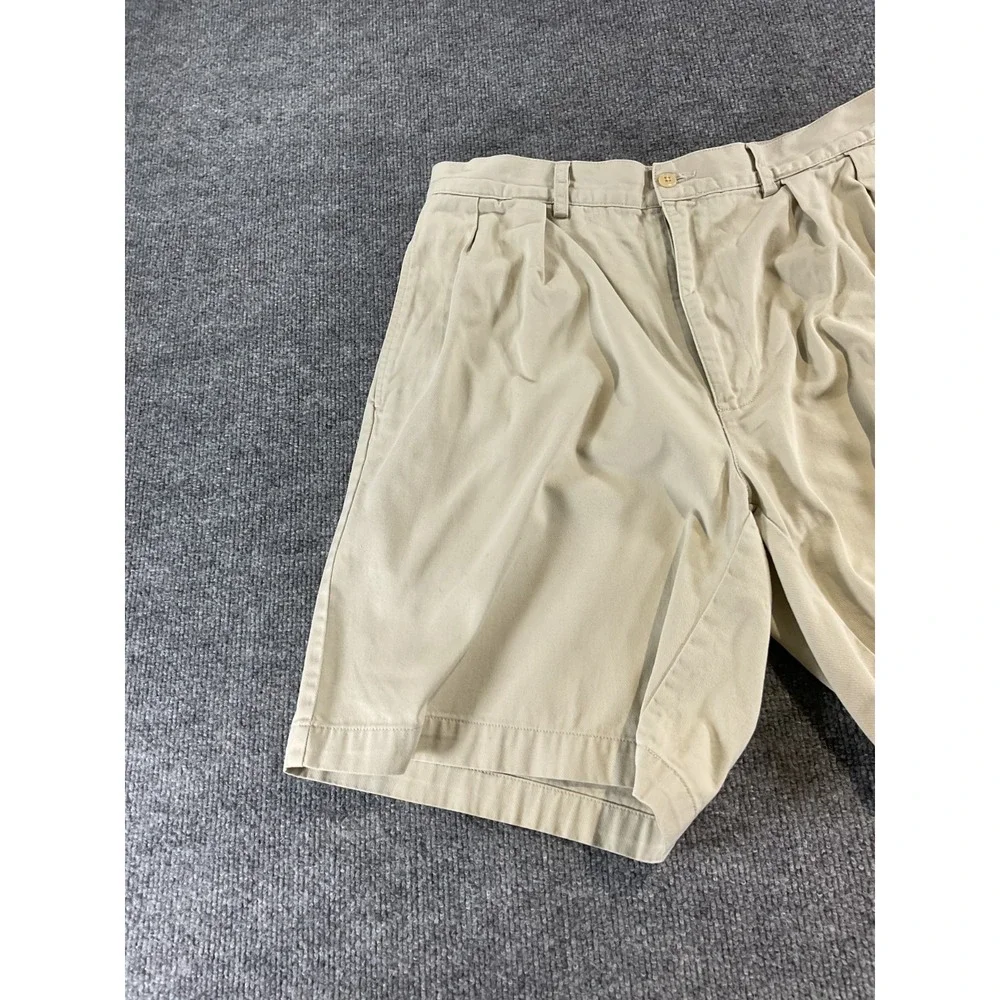 Polo Ralph Lauren Tyler Men's Shorts 36 Beige Khaki 100% Cotton Pleated Casual C